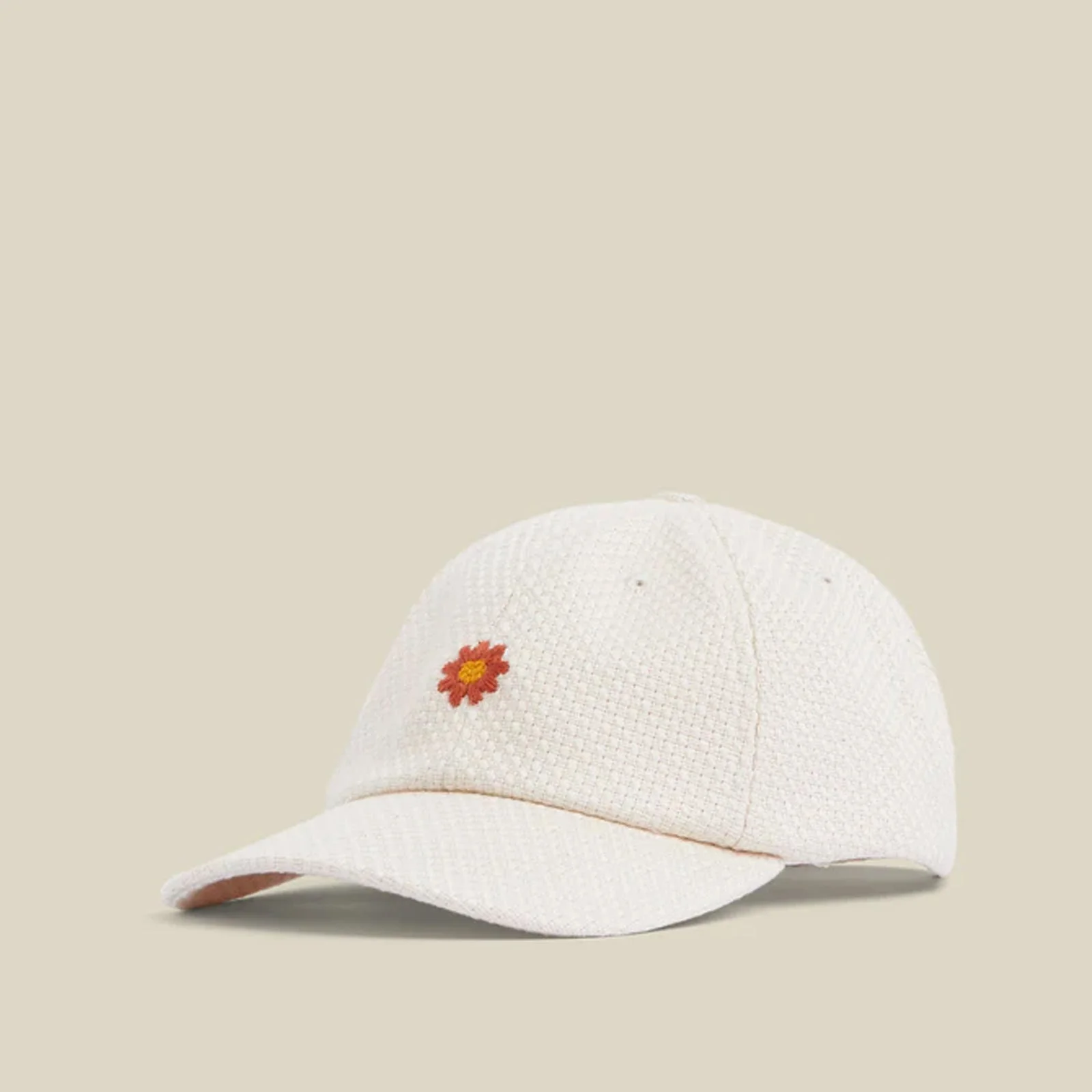 Villa Woven Cap Flower ecru