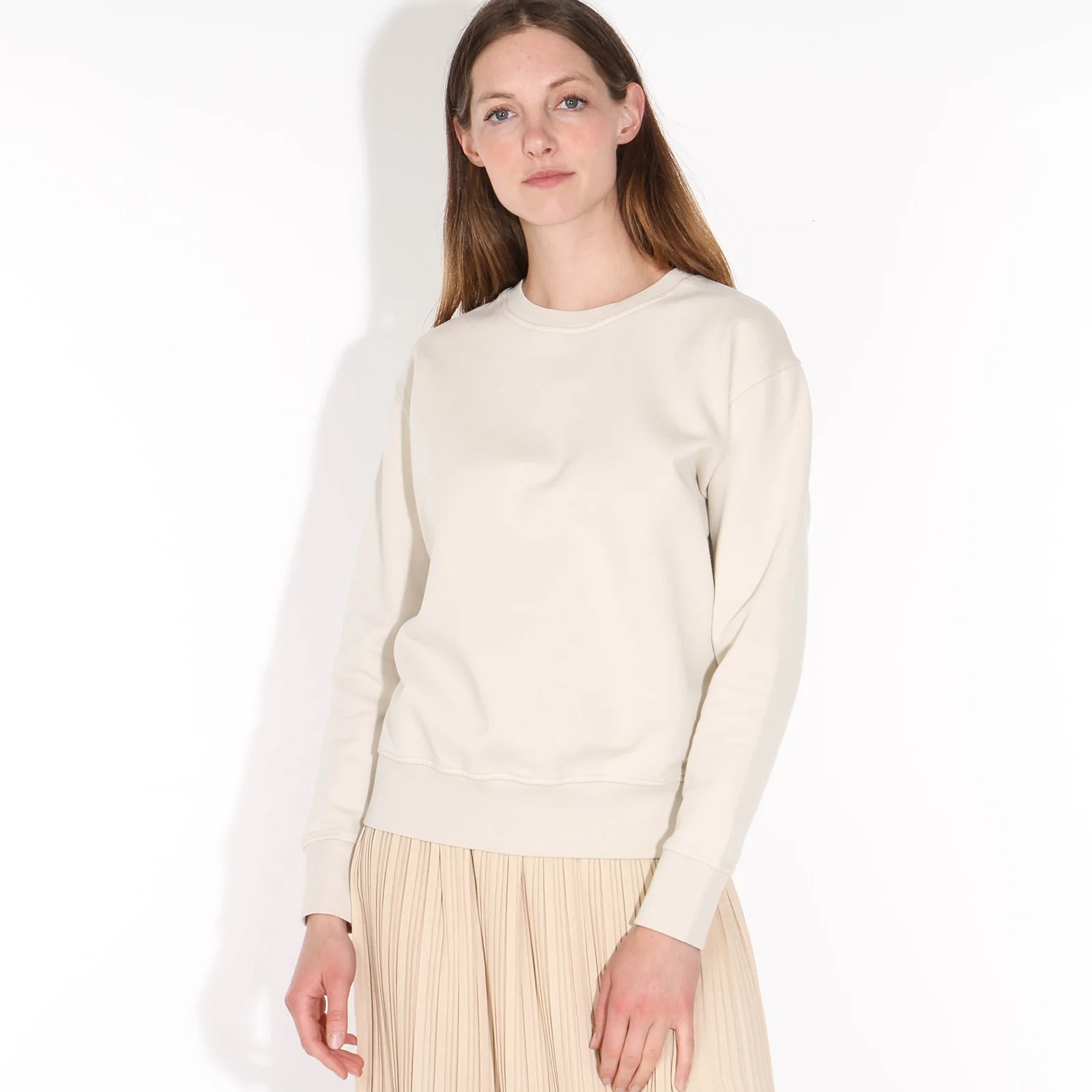 W Classic Organic Crew ivory white
