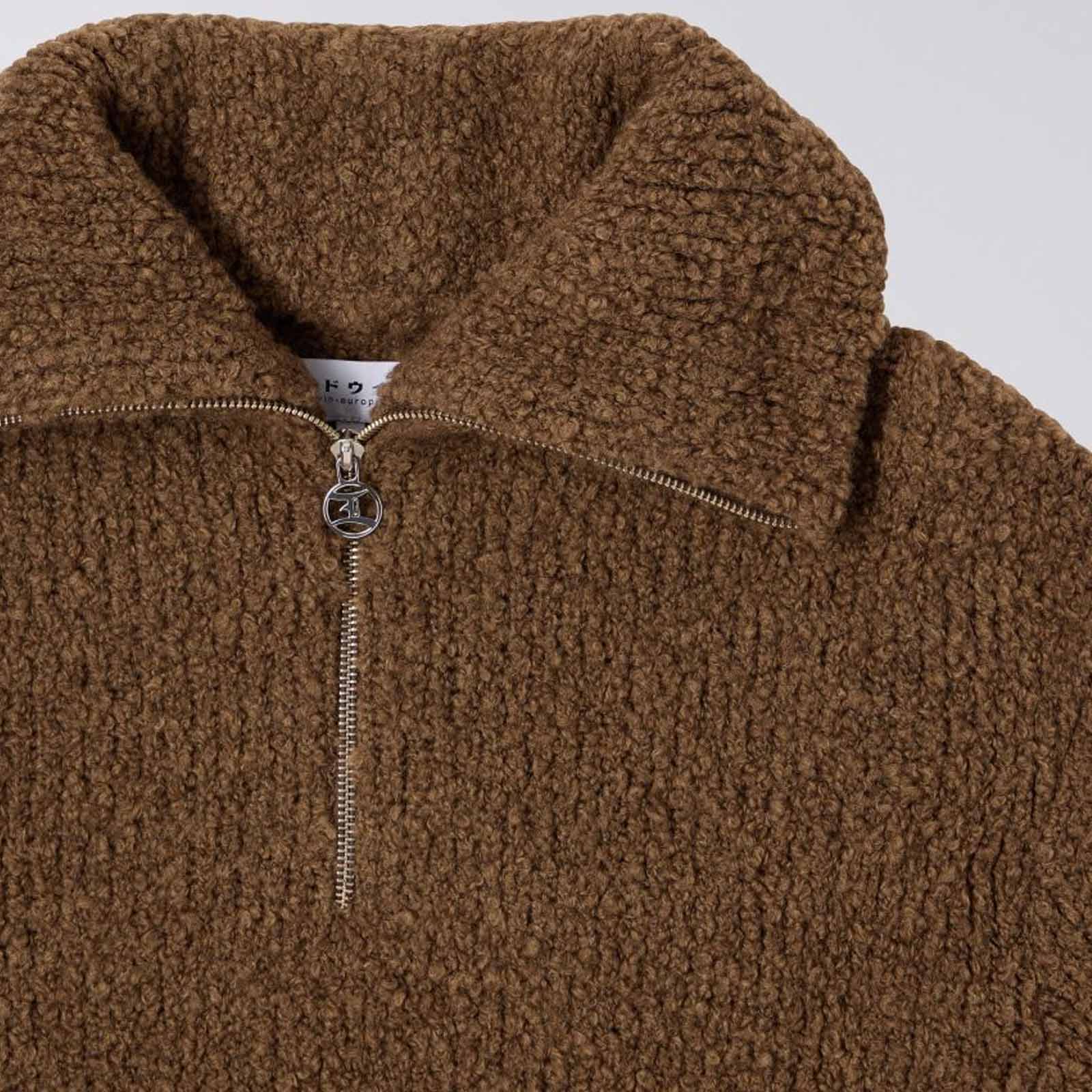 W´ Neva Half Zip Sweater taupe garment washed - Image 3