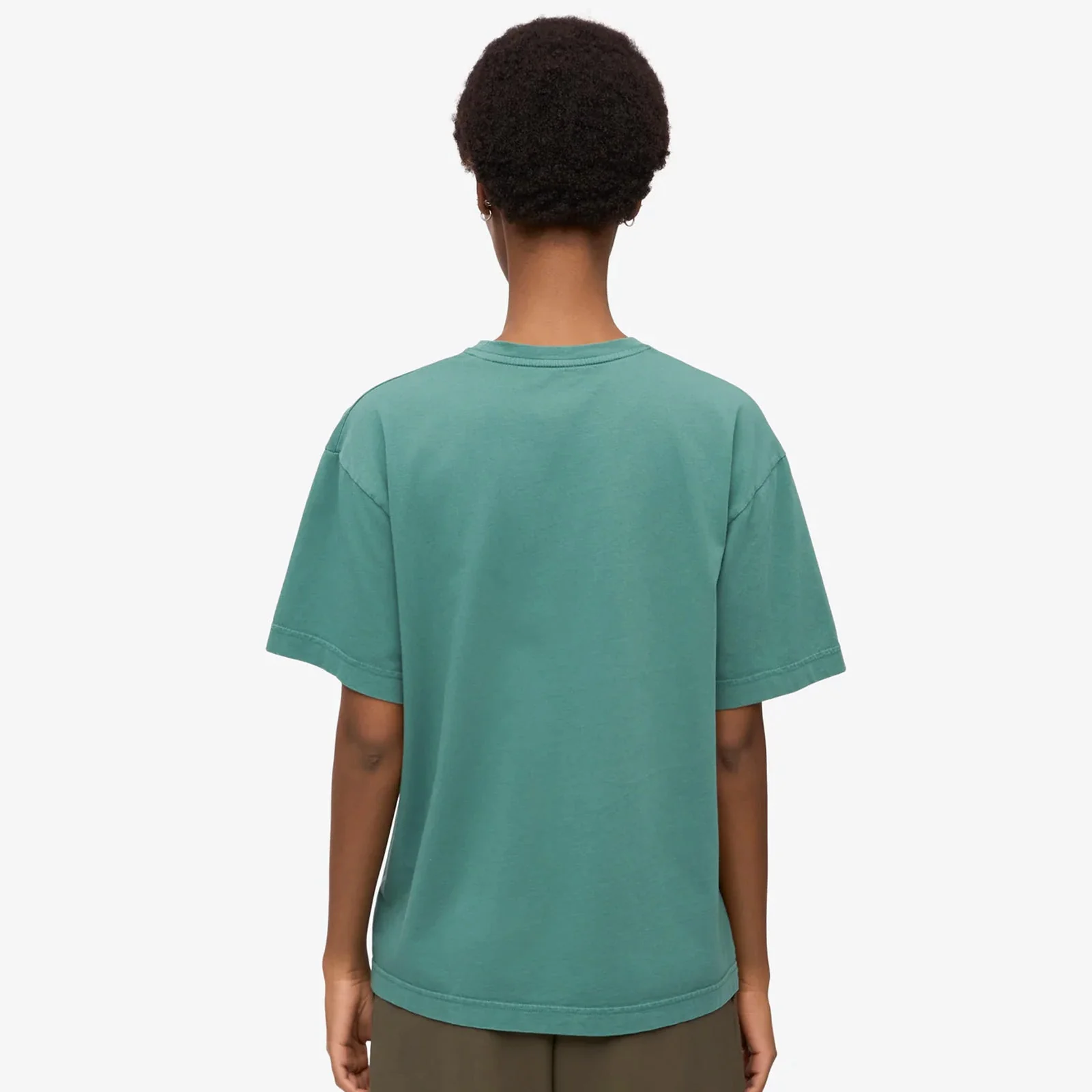 W Organic Oversized Tee pine green - Image 2