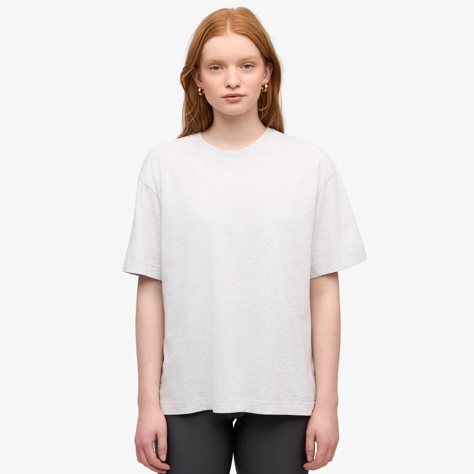 W Organic Oversized Tee snow melange - Image 2