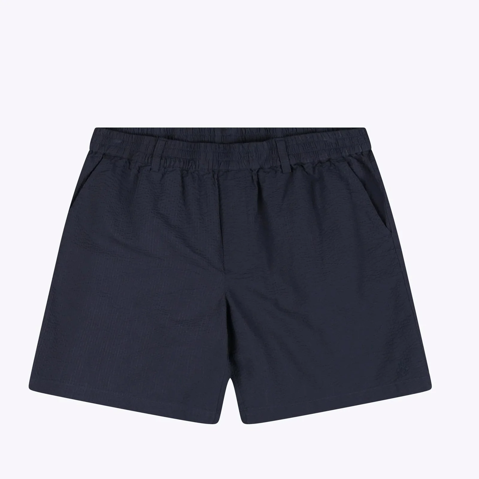 WeDevon Seersucker Shorts dark navy