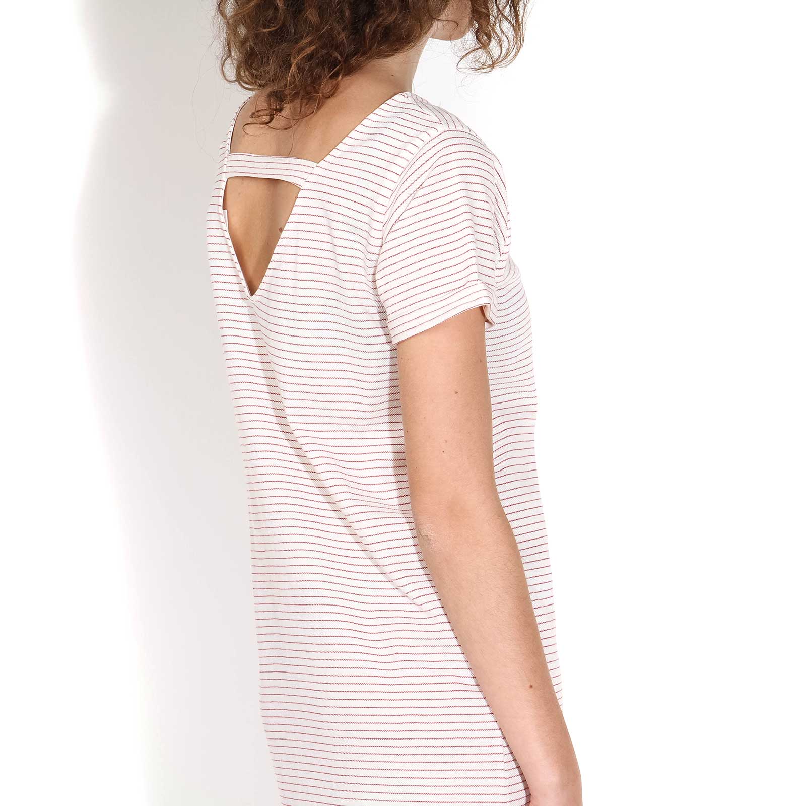 Loner Stripe Dress off white-red - Image 5