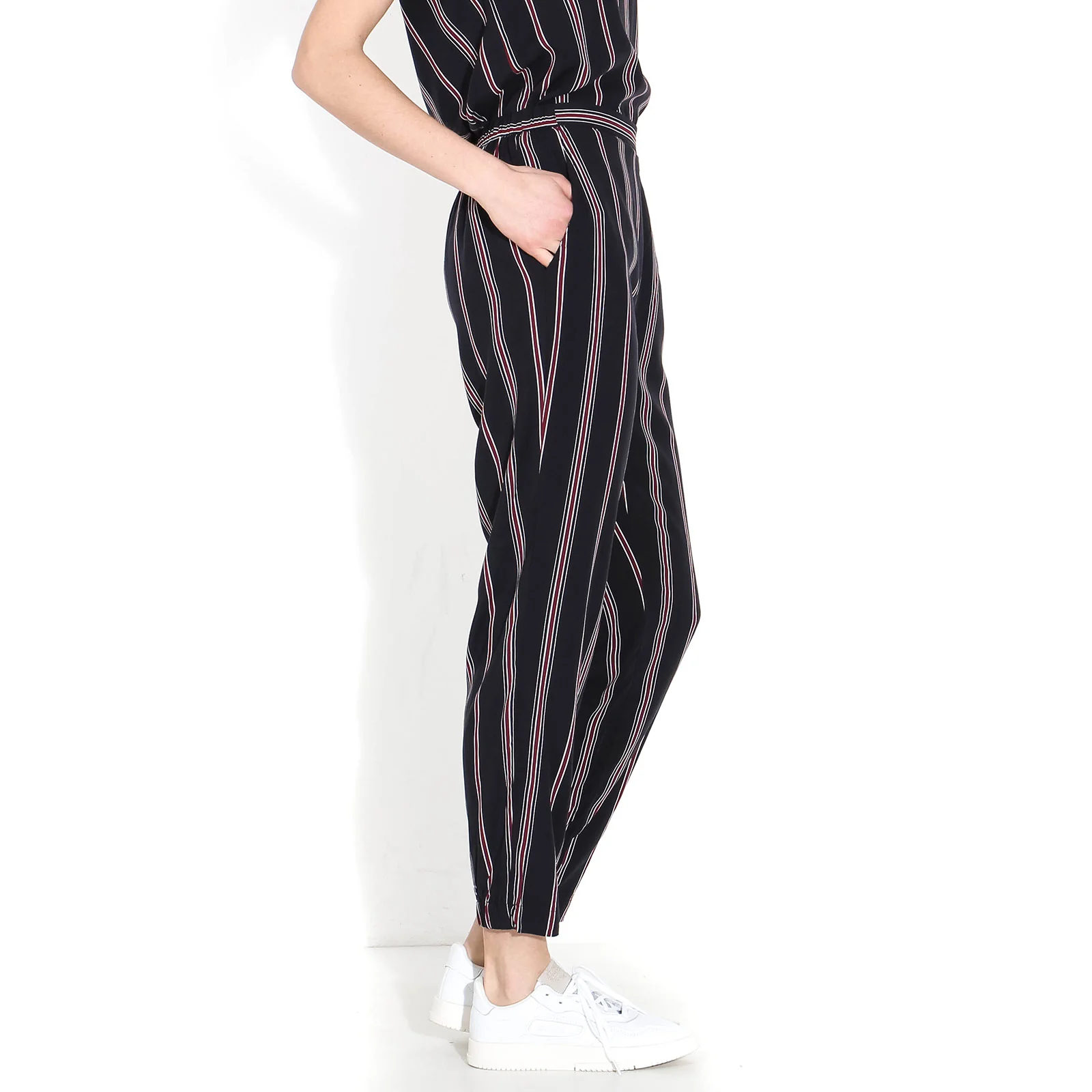 Mascis 2 Printed Trouser dark navy-burgundy - Image 4