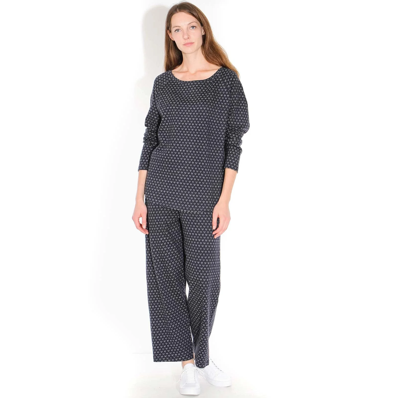 Nuro Trousers dark navy-off white - Image 2