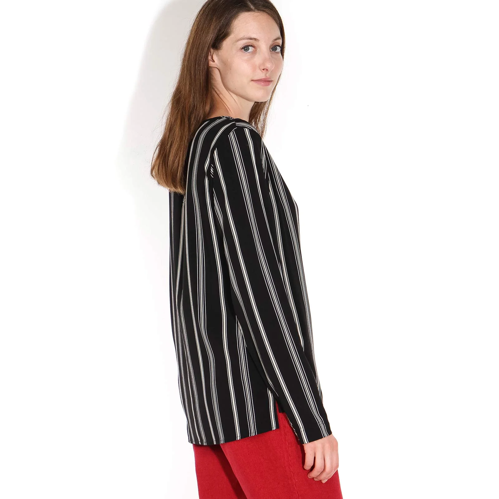 Roseberry Printed Top black/offwhite - Image 3