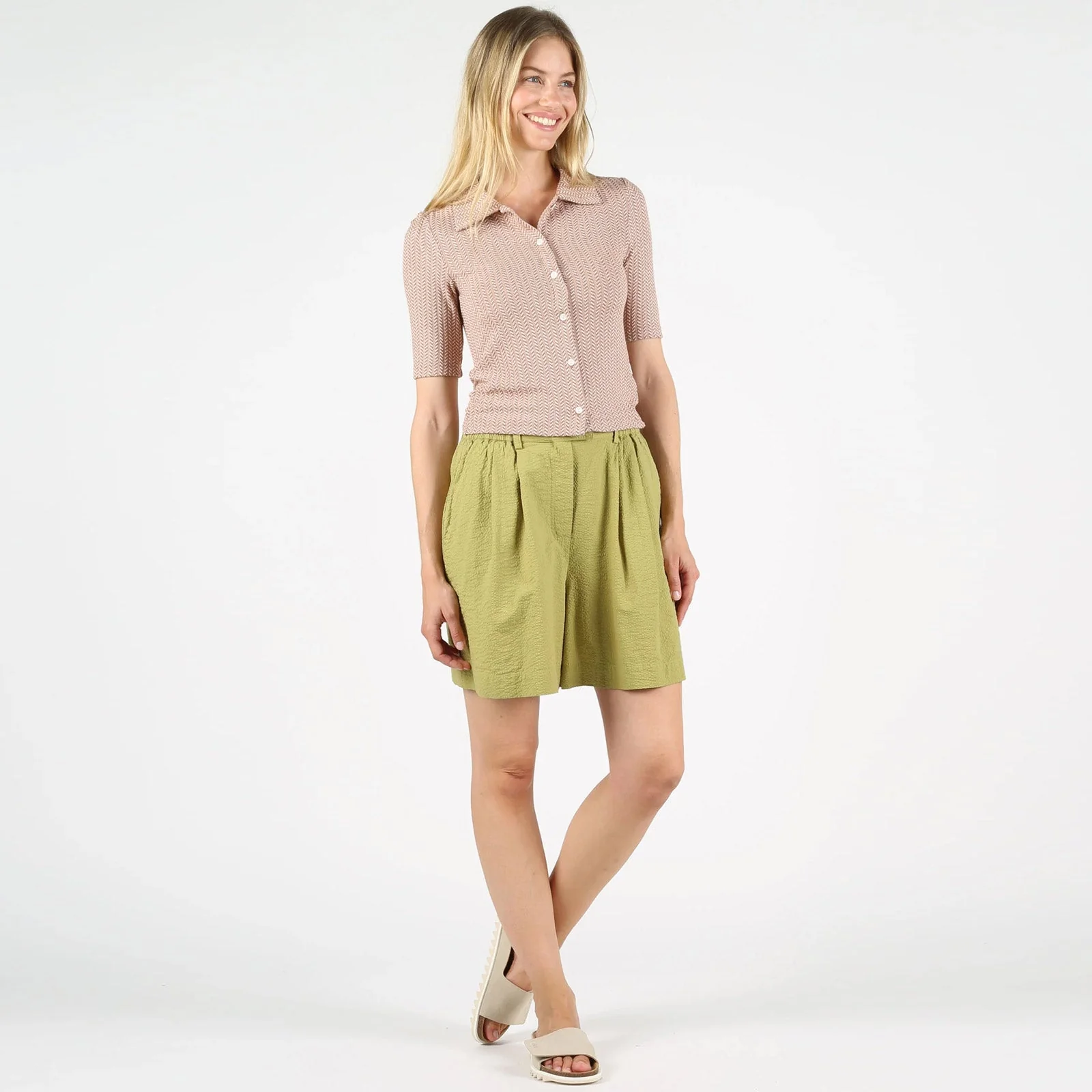 WeSofia Knit Polo Shirt almond - Image 3