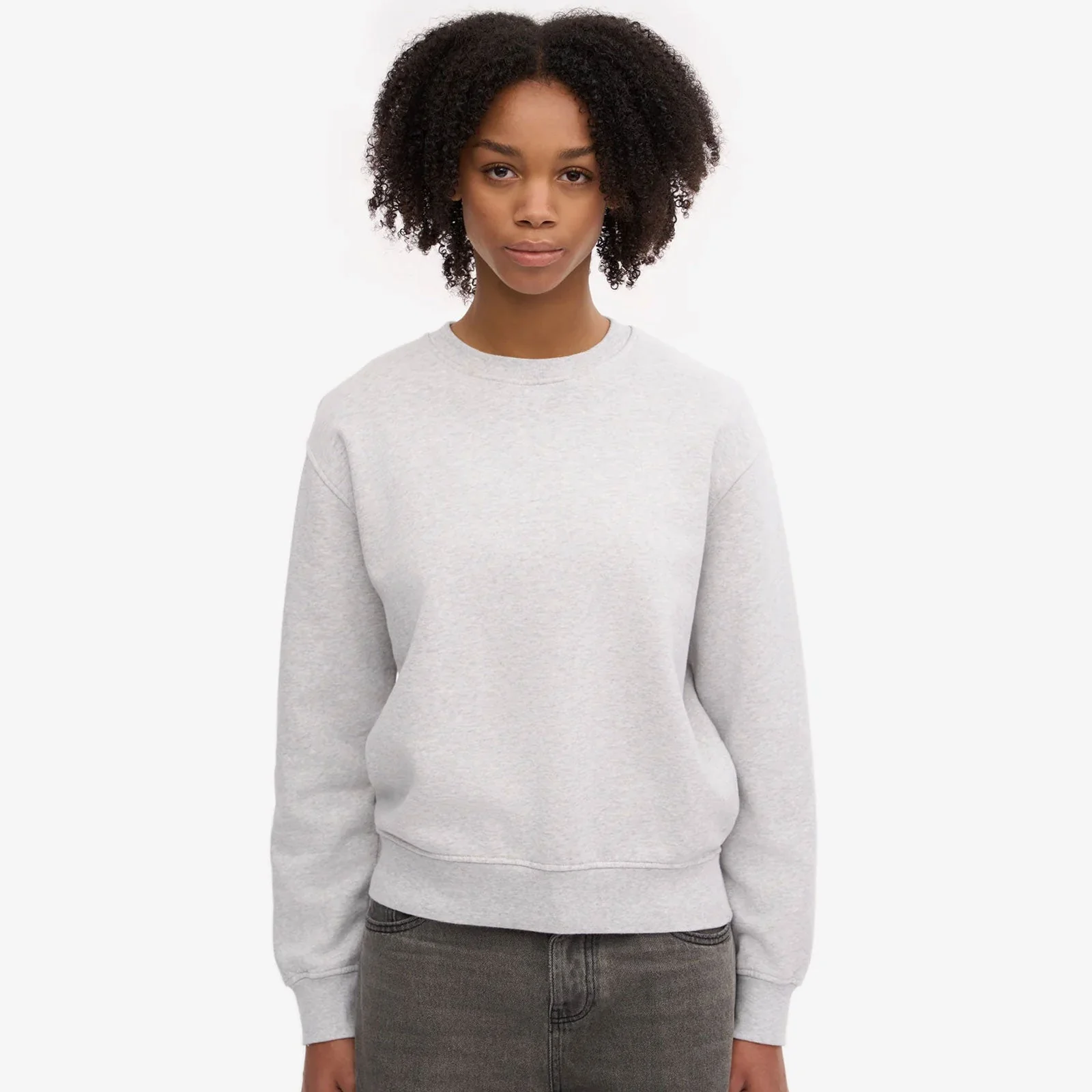 Women Classic Organic Crew snow melange