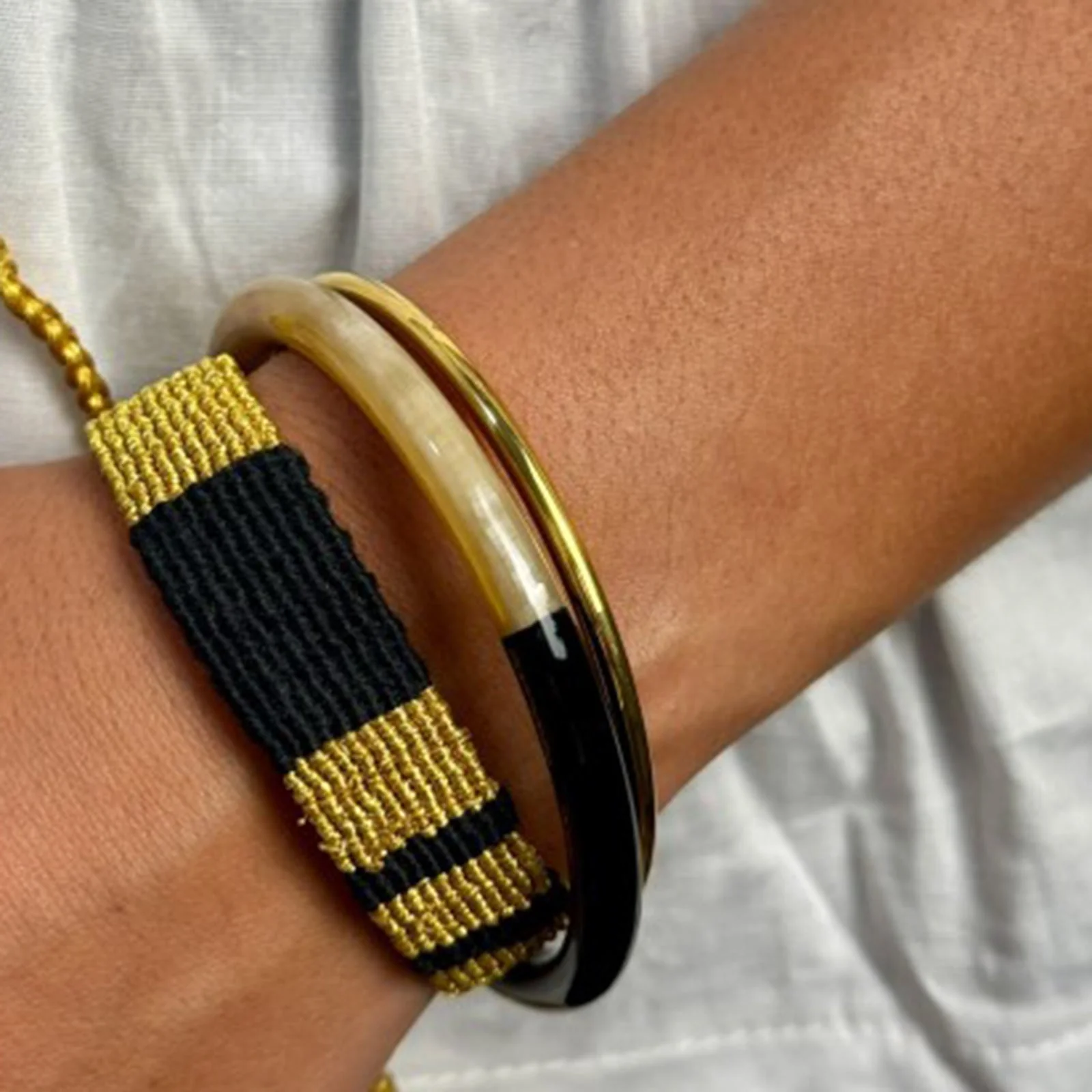 Woven Bracelet black/gold - Image 2