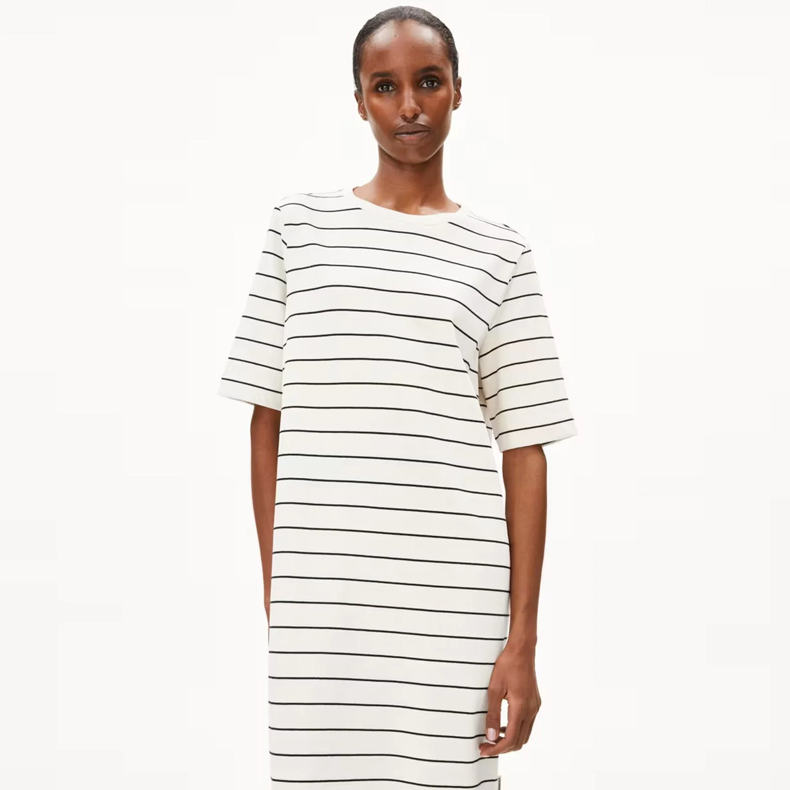 Xelinaa Fine Stripes Dress undyed/black - Image 3